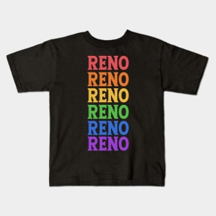 RENO COLORFUL TYPOGRAPHT Kids T-Shirt